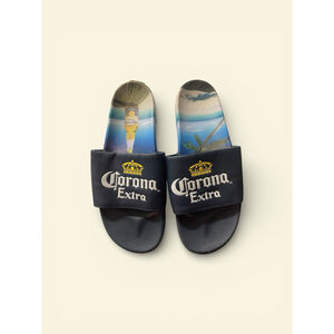 Corona Extra Slides Sandals Mens 10-11 Blue Beach Beer